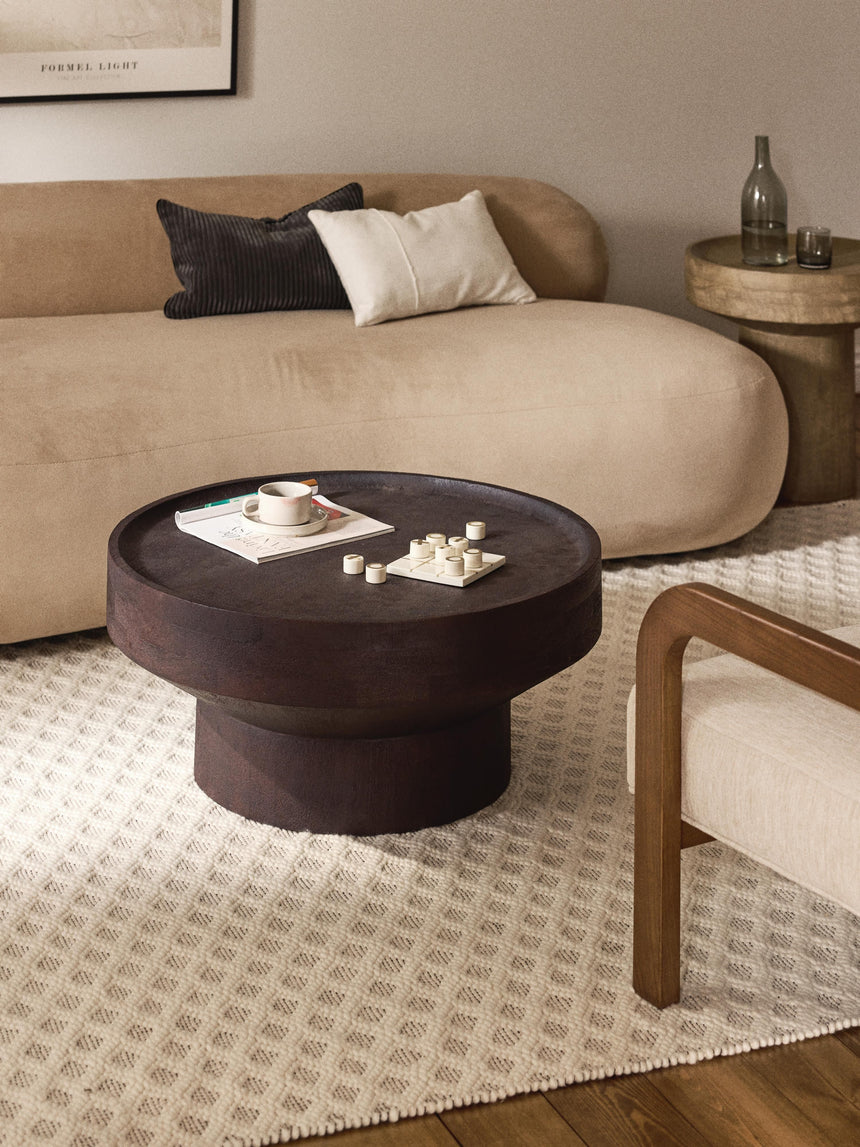 Torku Ahşap Yuvarlak Orta Sehpa Venge