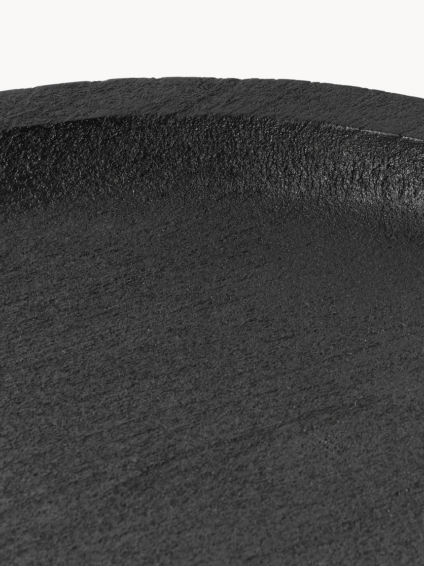 Torku Ahşap Yuvarlak Yan Sehpa Siyah