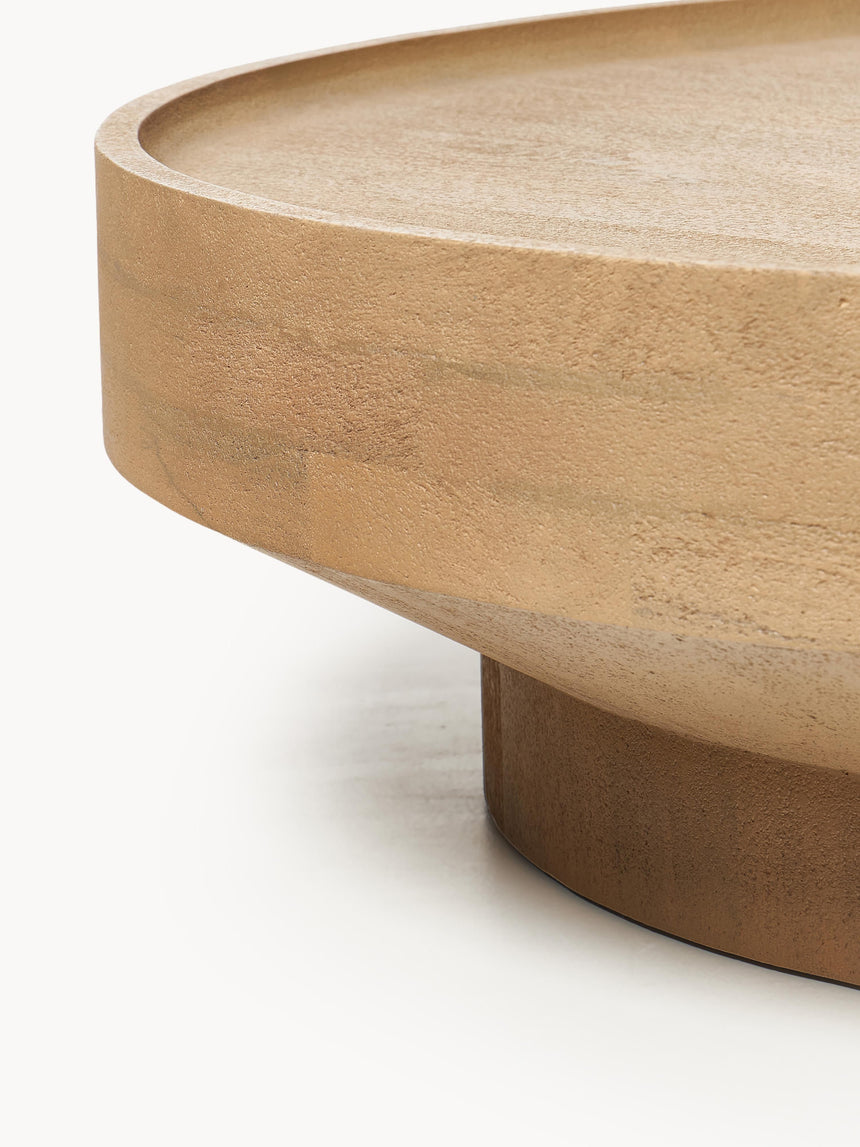 Torku Plus Ahşap Yuvarlak Orta Sehpa Natürel