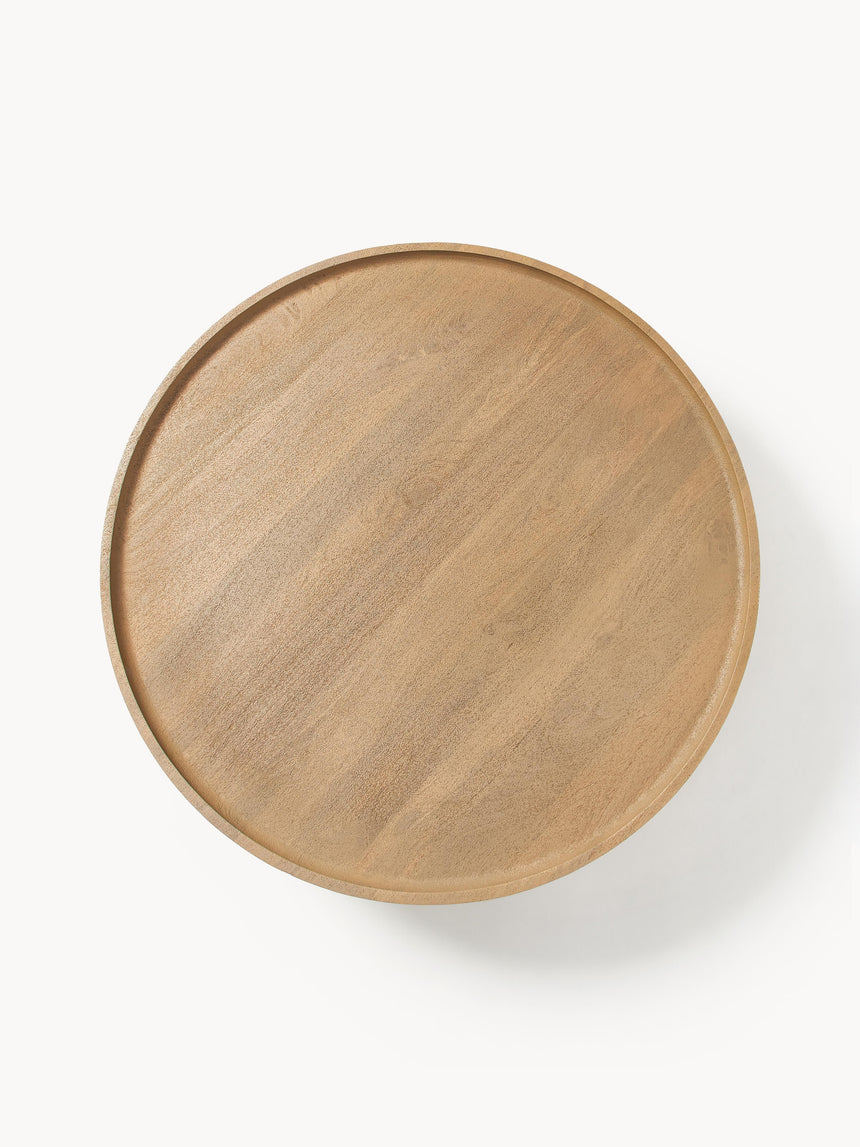 Torku Plus Ahşap Yuvarlak Orta Sehpa Natürel