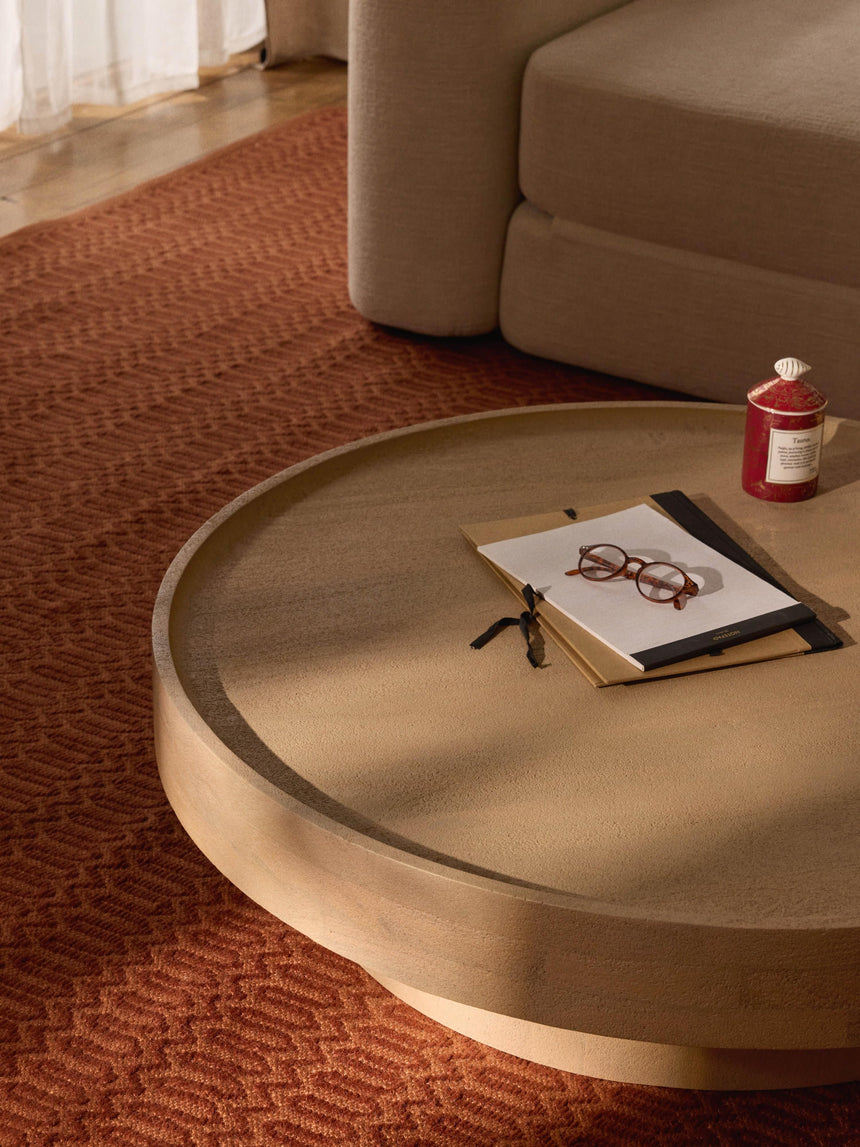 Torku Plus Ahşap Yuvarlak Orta Sehpa Natürel