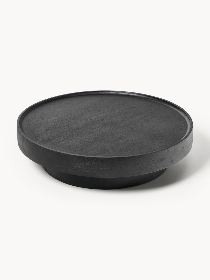 Torku Plus Ahşap Yuvarlak Orta Sehpa Siyah