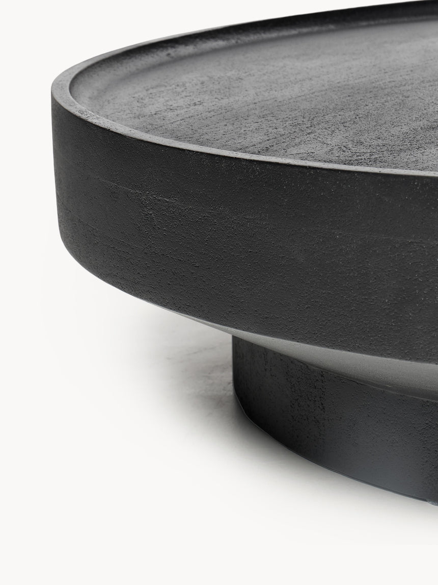 Torku Plus Ahşap Yuvarlak Orta Sehpa Siyah