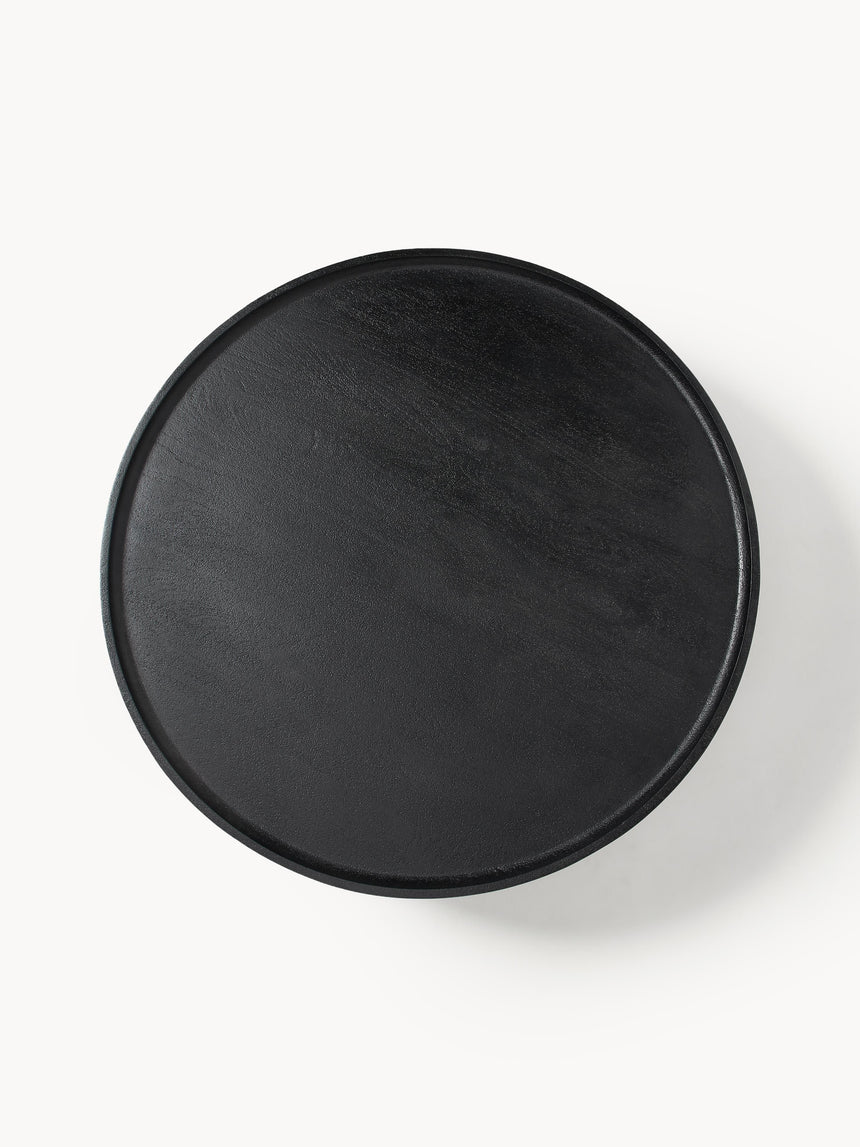 Torku Plus Ahşap Yuvarlak Orta Sehpa Siyah