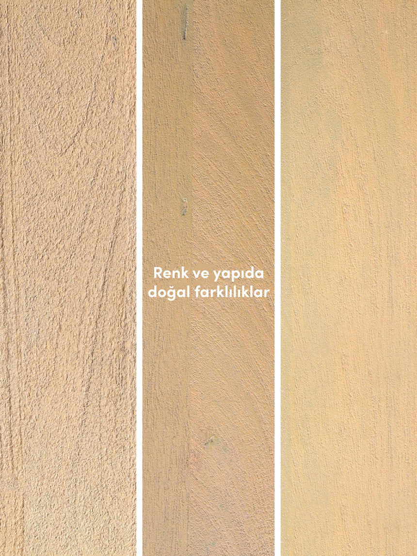 Torku Ahşap Yuvarlak Yan Sehpa Natürel