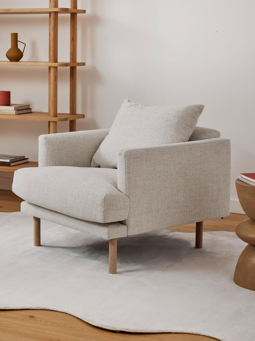 Trilye Tekli Koltuk Açık Bej