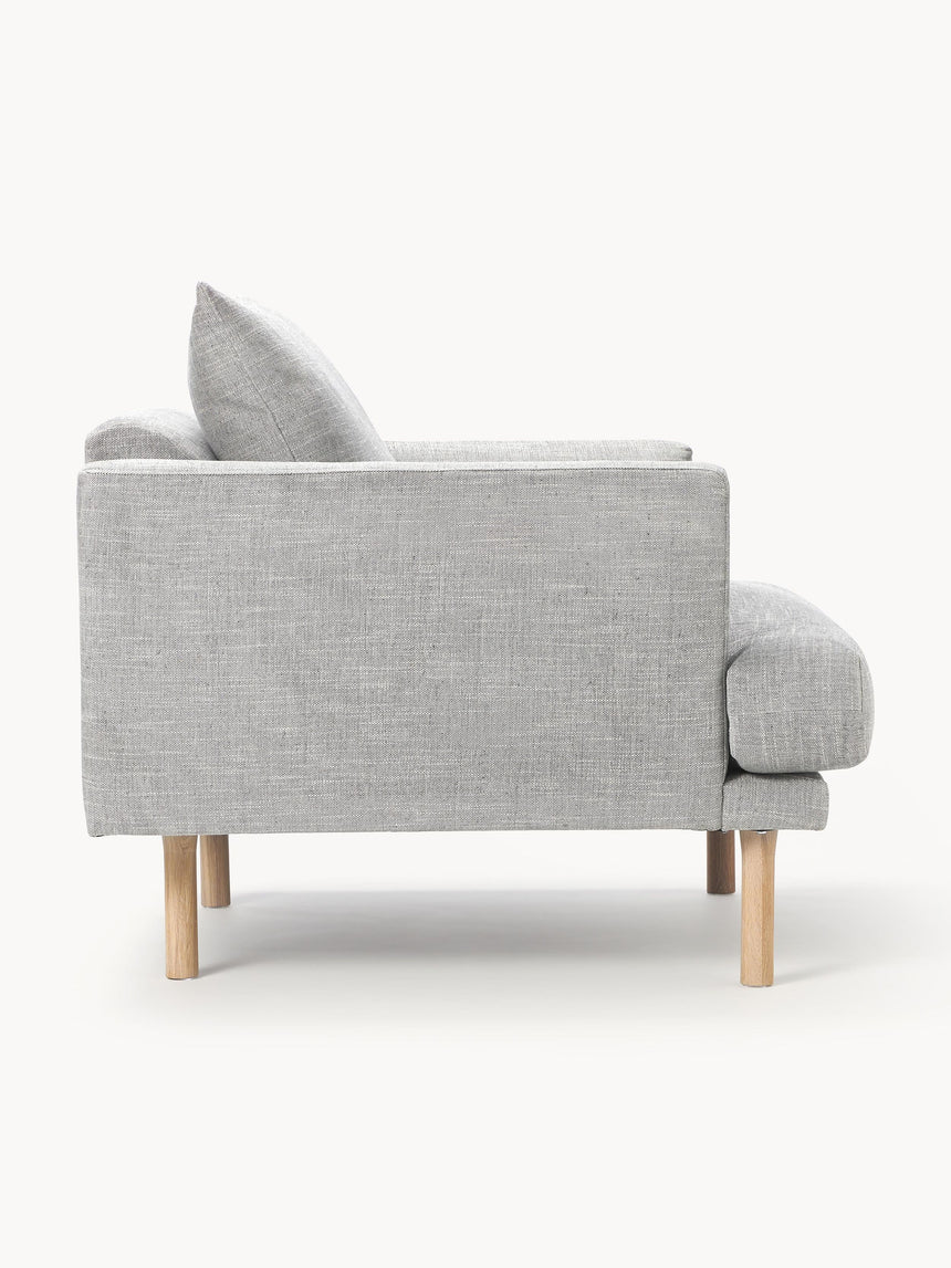 Trilye Tekli Koltuk Açık Gri