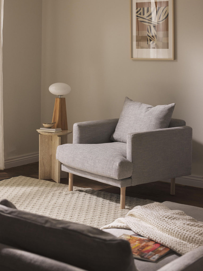 Trilye Tekli Koltuk Açık Gri