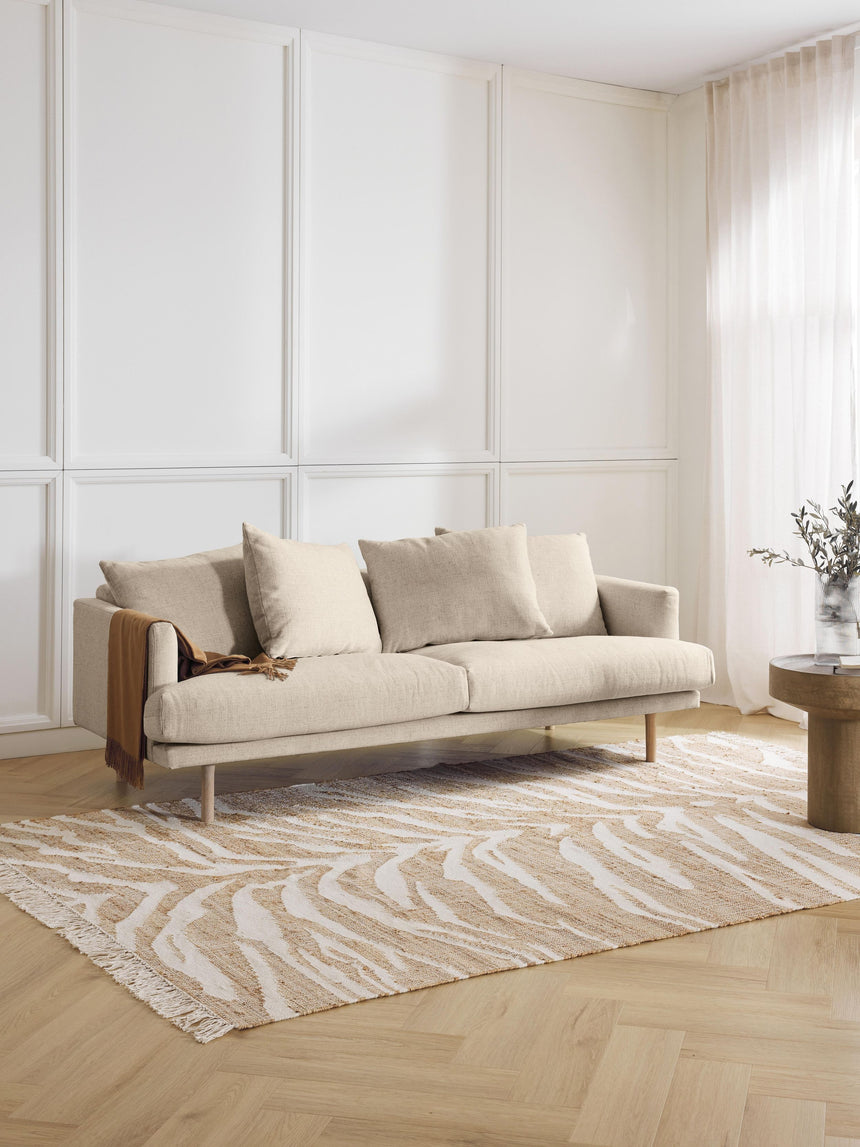 Trilye Üçlü Koltuk Bej