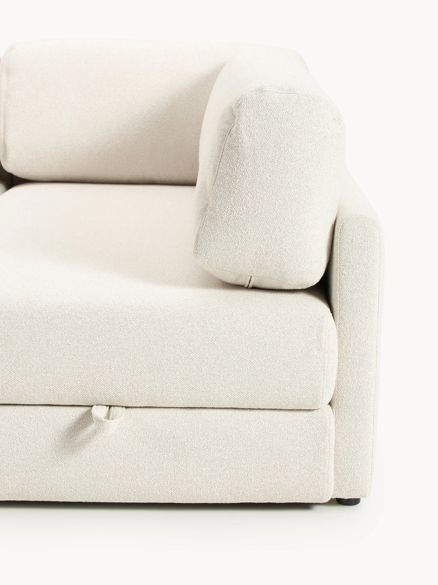 Voys Bazalı Köşe Koltuk Kırık Beyaz Şönil