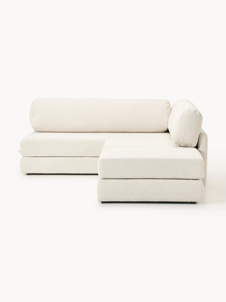 Voys Bazalı Köşe Koltuk Kırık Beyaz Şönil