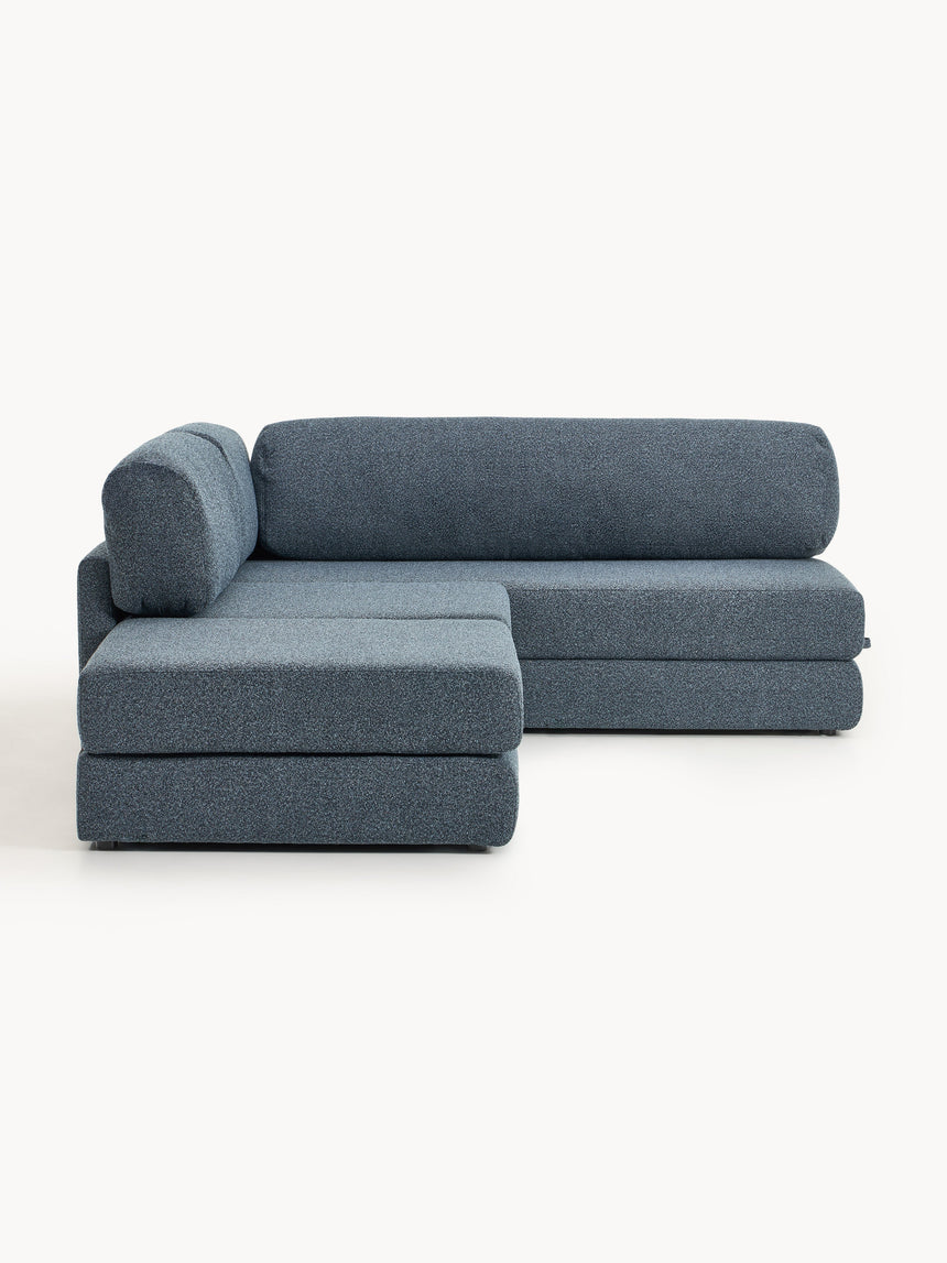 Voys Bazalı Köşe Koltuk Mavi Şönil