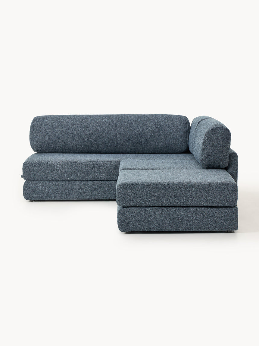 Voys Bazalı Köşe Koltuk Mavi Şönil