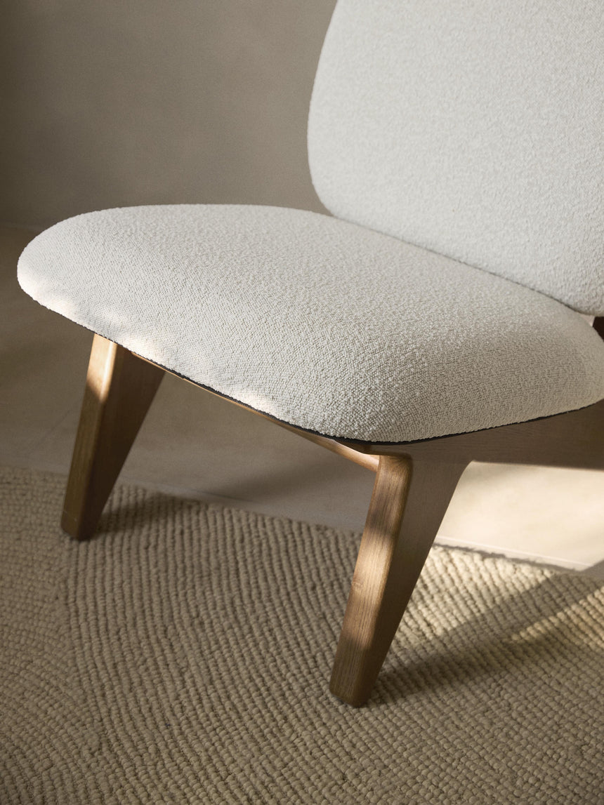 Vuhan Ahşap Tekli Koltuk Kırık Beyaz Bukle