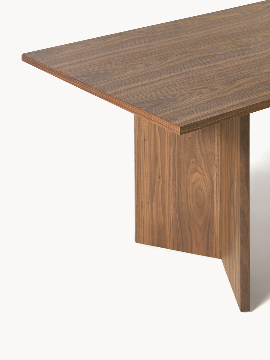 Yay Dikdörtgen Ahşap Yemek Masası Ceviz