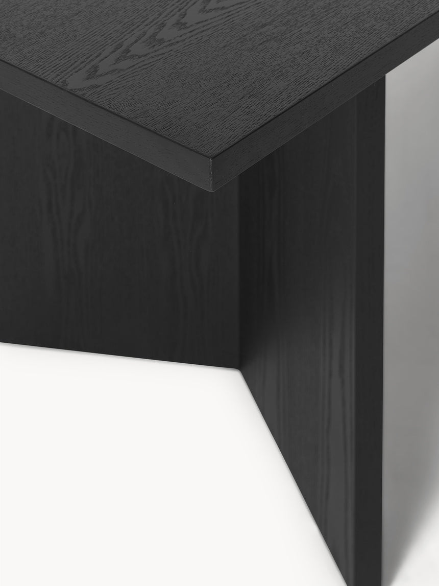 Yay Dikdörtgen Ahşap Yemek Masası Siyah