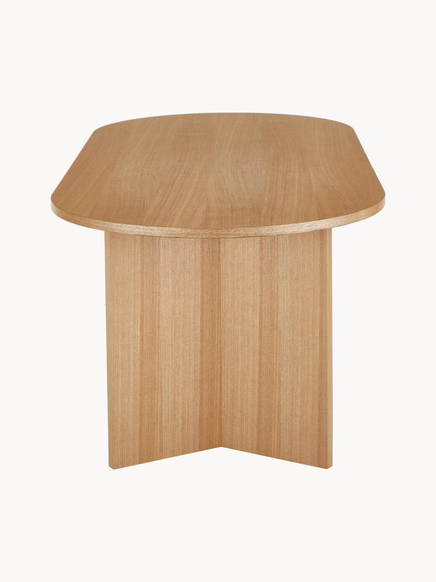 Yay Oval Ahşap Yemek Masası Dışbudak