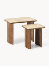 Accord Traverten Mermer Servis Sehpa