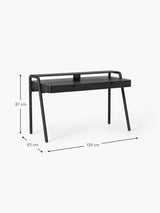 Adel Çekmeceli Ahşap Çalışma Masası Siyah