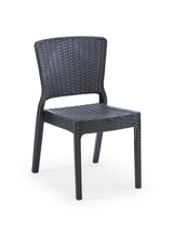 Antares Rattan Görünümlü Polipropilen Sandalye Antrasit
