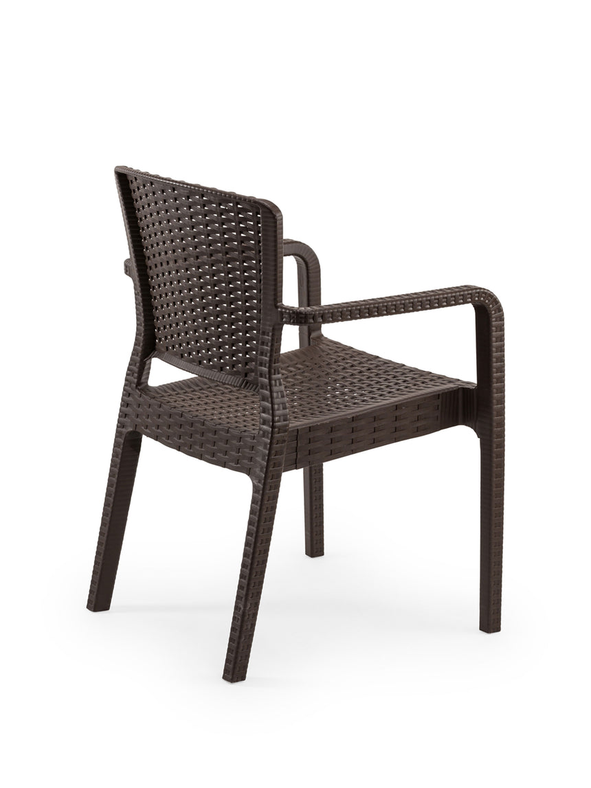 Antares Kollu Rattan Görünümlü Polipropilen Sandalye Venge