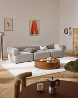 Apple Dörtlü Koltuk Gri Bukle