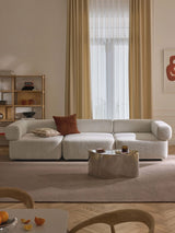 Apple Dörtlü Koltuk Kırık Beyaz Bukle