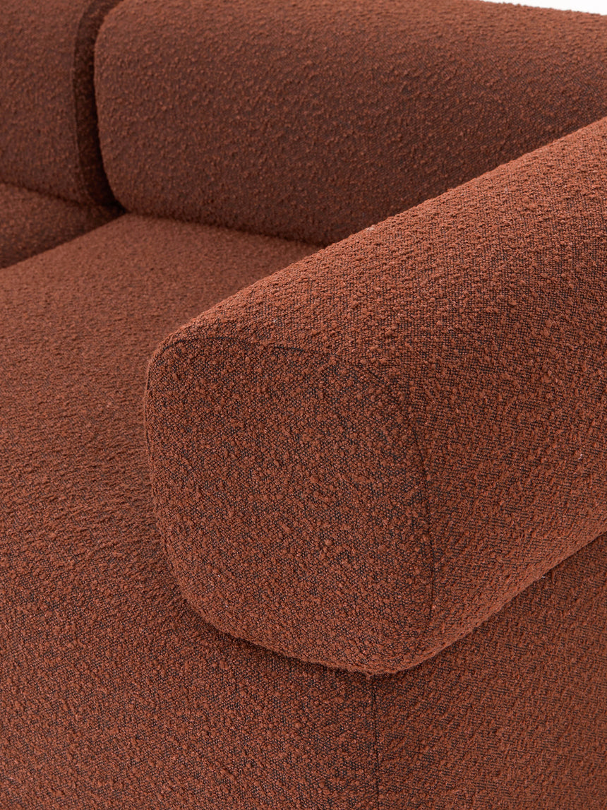 Apple Dörtlü Koltuk Terakota Bukle