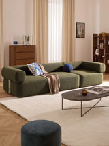 Apple Dörtlü Koltuk Zeytin Yeşili Bukle