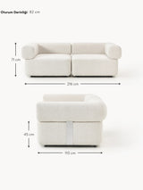 Apple Üçlü Koltuk Kırık Beyaz Bukle