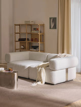 Apple Üçlü Koltuk Kırık Beyaz Bukle