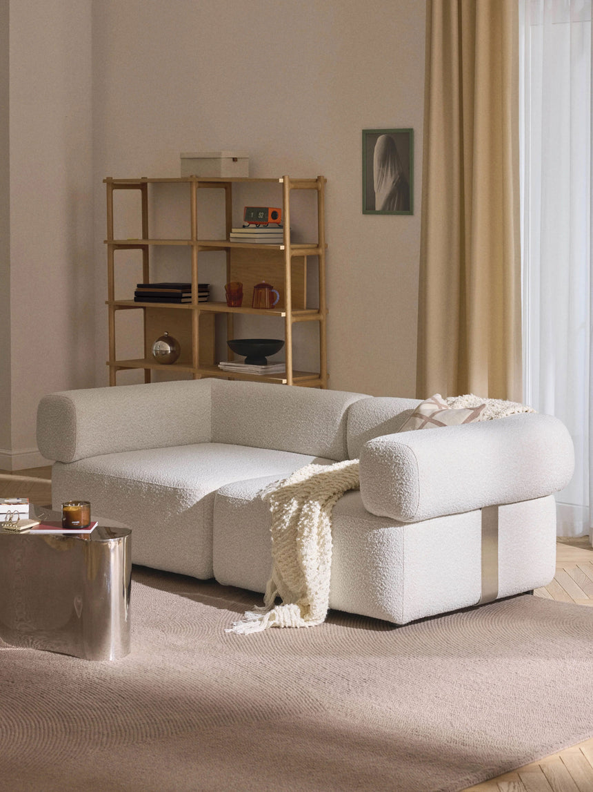 Apple Üçlü Koltuk Kırık Beyaz Bukle