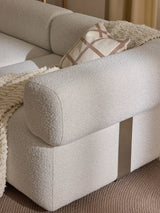 Apple Üçlü Koltuk Kırık Beyaz Bukle