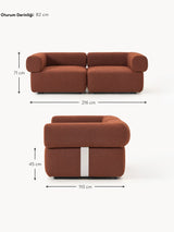 Apple Üçlü Koltuk Terakota Bukle