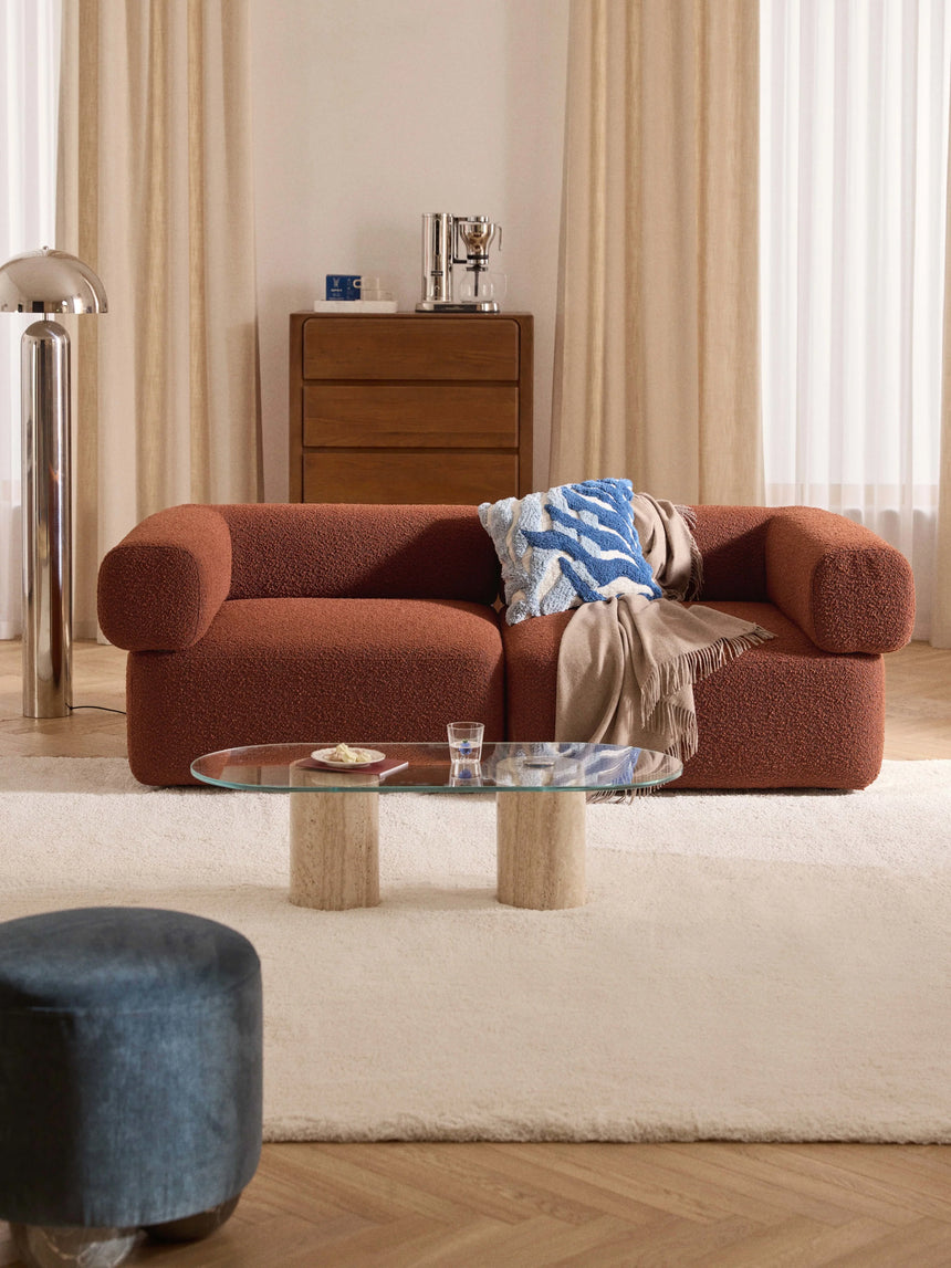 Apple Üçlü Koltuk Terakota Bukle