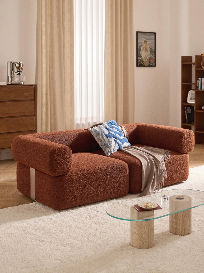 Apple Üçlü Koltuk Terakota Bukle