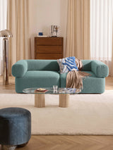 Apple Üçlü Koltuk Turkuaz Bukle