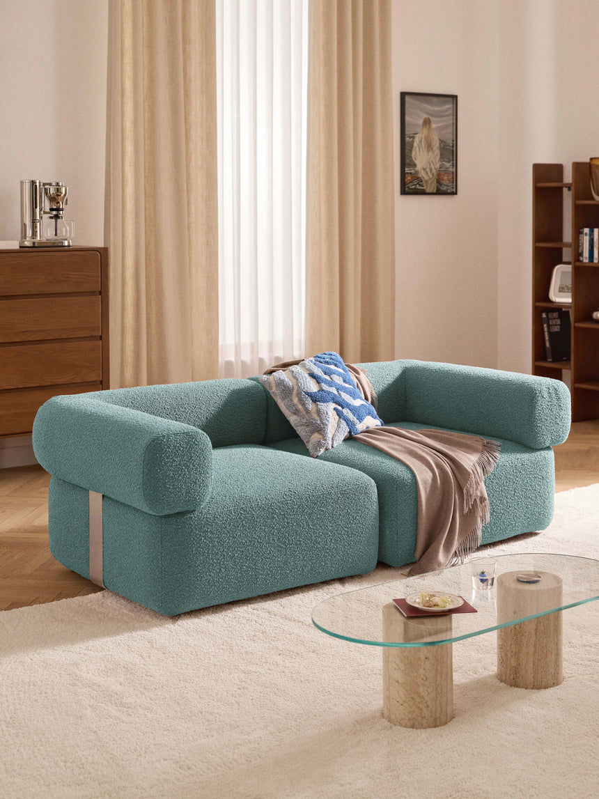 Apple Üçlü Koltuk Turkuaz Bukle