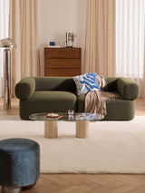 Apple Üçlü Koltuk Zeytin Yeşili Bukle