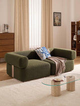 Apple Üçlü Koltuk Zeytin Yeşili Bukle