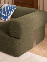 Apple Üçlü Koltuk Zeytin Yeşili Bukle