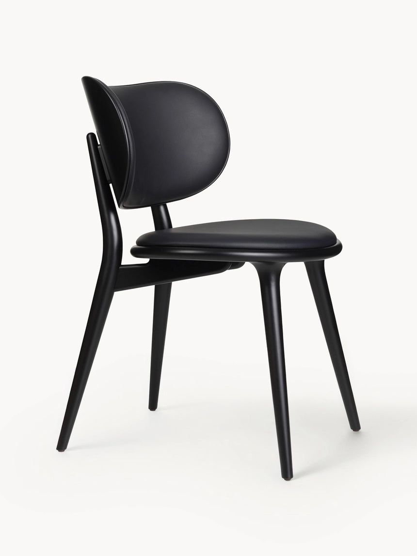 Asporsh Ahşap Sandalye Siyah Deri Siyah