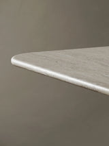 Astra Konik Ayaklı Dikdörtgen Traverten Mermer Yemek Masası