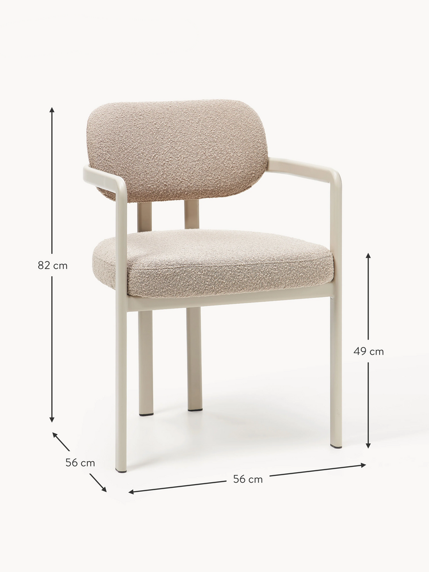 Austral Metal Sandalye Bej Bukle Bej Ayaklı
