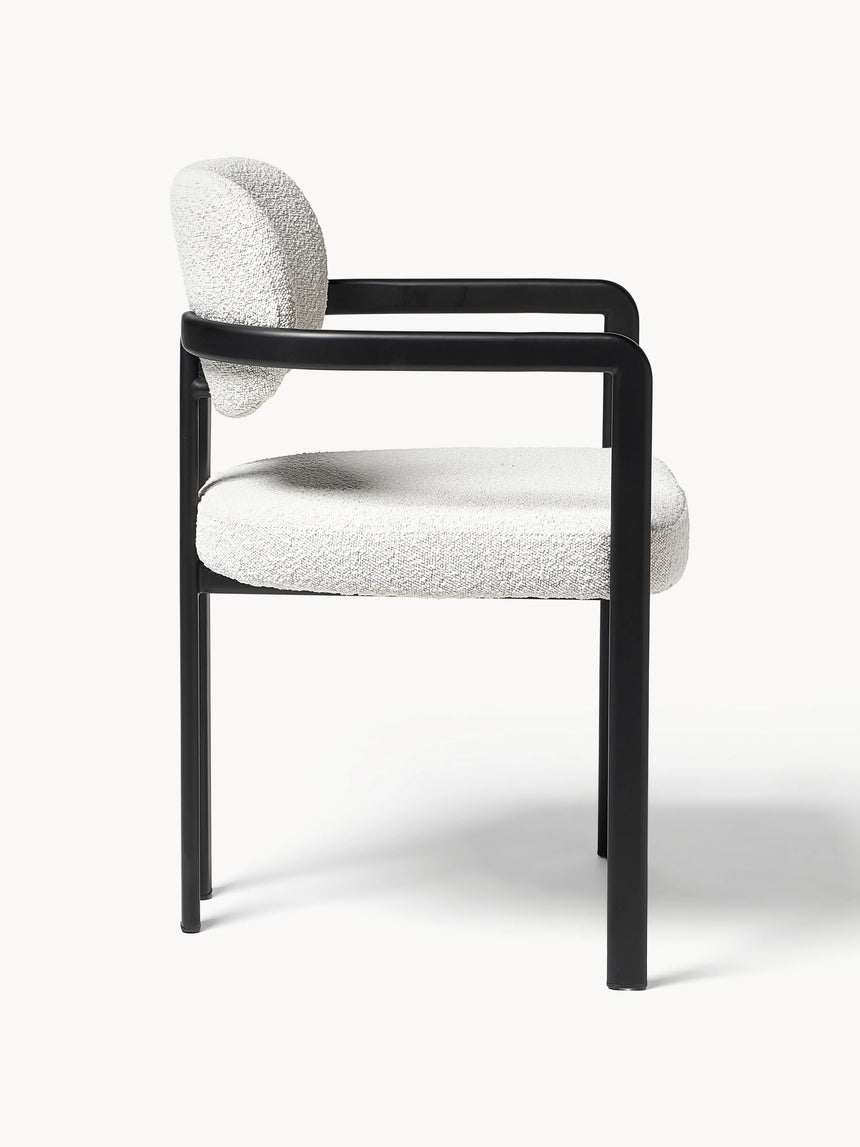 Austral Metal Sandalye Kırık Beyaz Bukle