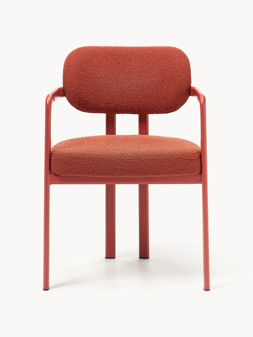 Austral Metal Sandalye Mercan Kırmızısı Bukle Mercan Kırmızısı Ayaklı