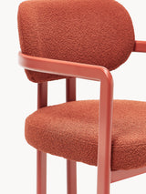 Austral Metal Sandalye Mercan Kırmızısı Bukle Mercan Kırmızısı Ayaklı