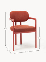 Austral Metal Sandalye Mercan Kırmızısı Bukle Mercan Kırmızısı Ayaklı