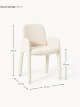 Badoo Kumaş Sandalye Açık Bej Keten