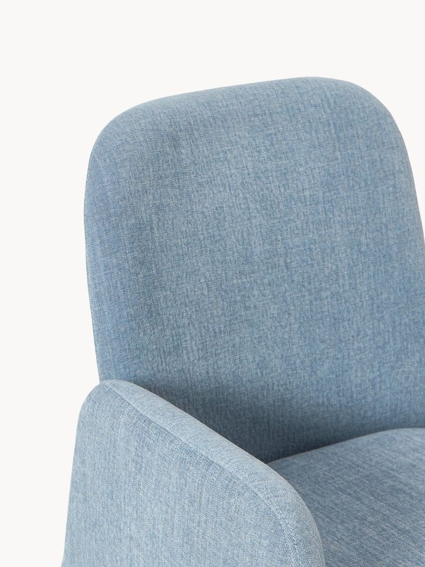 Badoo Kumaş Sandalye Açık Mavi Keten